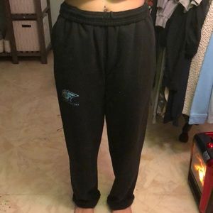 Black sweatpants with logo